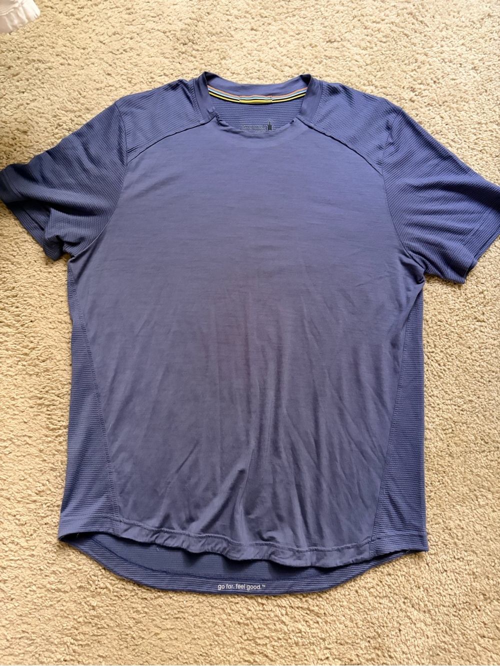 Smartwool Men's, Medium, Short-Sleeve Performance Wool Blend Tee in Navy Blue